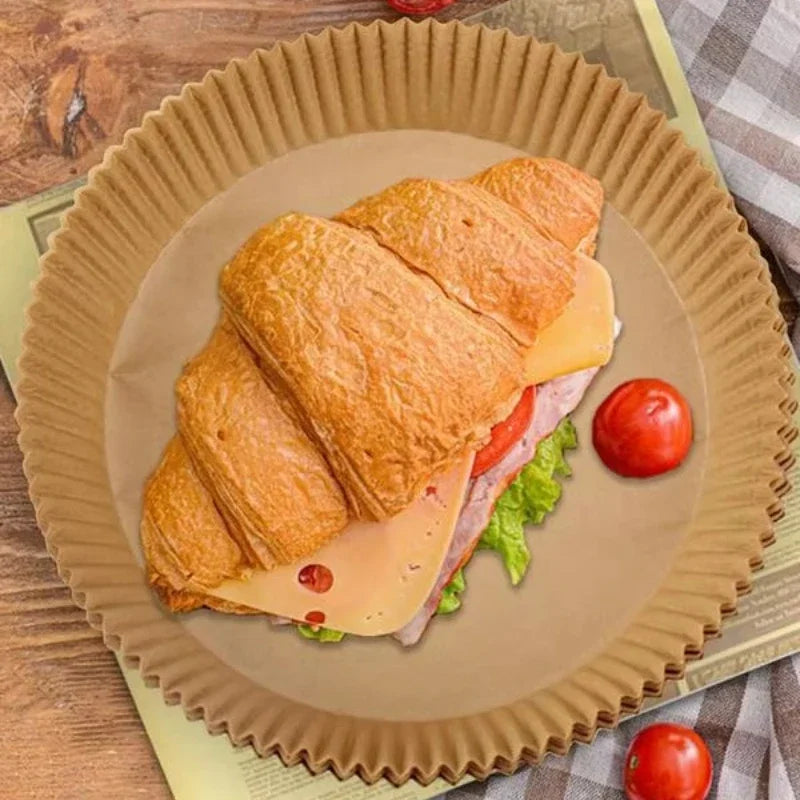 50-200PCS Air Fryer Parchment Paper Food Grade Non-Stick Baking Sheets Disposable Oil Absorbent Liner for Home Cooking Grill