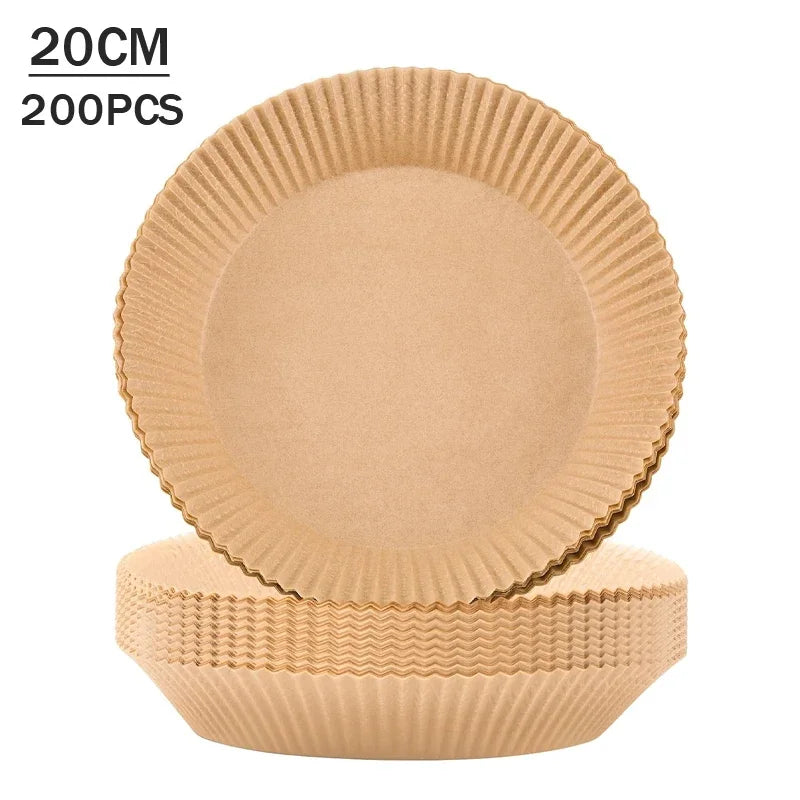 50-200PCS Air Fryer Parchment Paper Food Grade Non-Stick Baking Sheets Disposable Oil Absorbent Liner for Home Cooking Grill