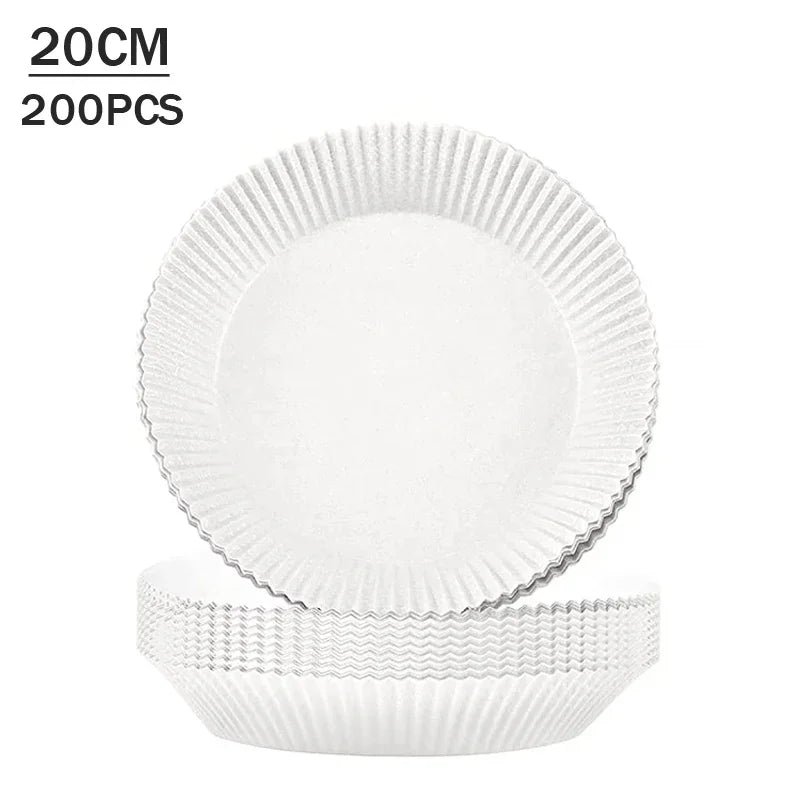50-200PCS Air Fryer Parchment Paper Food Grade Non-Stick Baking Sheets Disposable Oil Absorbent Liner for Home Cooking Grill